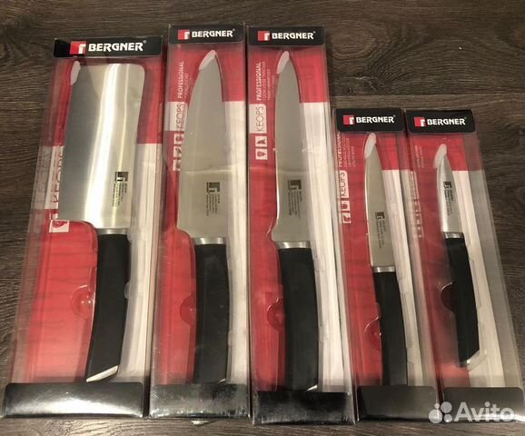 Bergner набор из 5 ножей + подставка для ножей