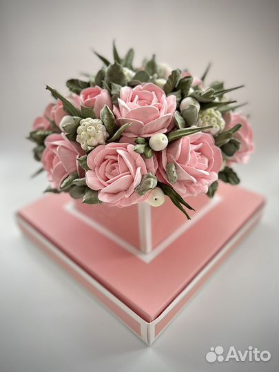 Зефирный букет в коробке