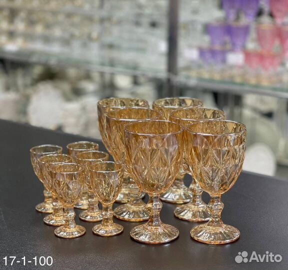 Бокалы + рюмки набор