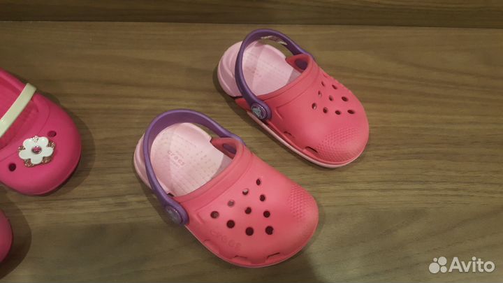 Обувь crocs для девочек с5, с 6 (3 пары)