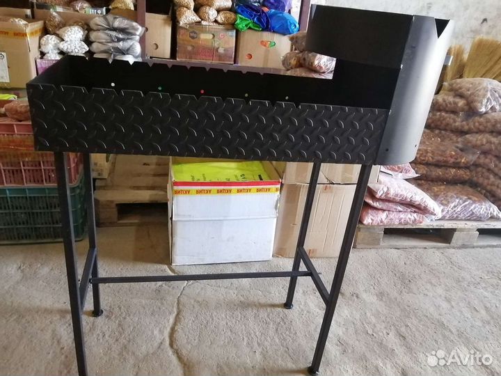 Мангал с печью под казан на 10 л