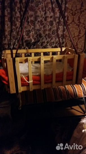 Люлька-колыбель деревянная ручной работы