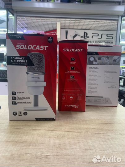 Микрофон проводной HyperX SoloCast,белый