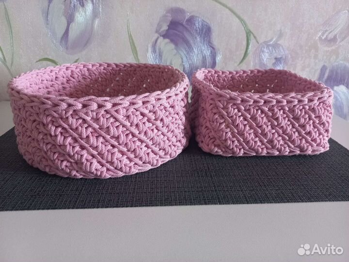 Корзина вязаная
