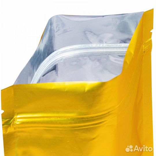 Пакет дой-пак крафт металлизированный цветной