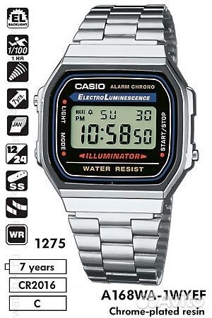 Новые часы Casio оригинал A-168WA-1