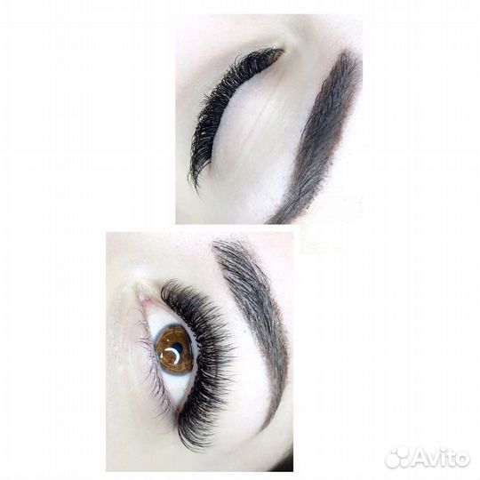 Наращивание ресниц и кератиновое выпрямление волос