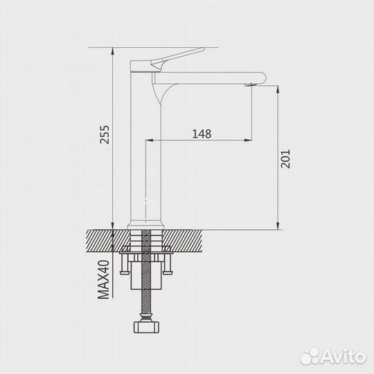 Смеситель для раковины Shevanik S8311, хром