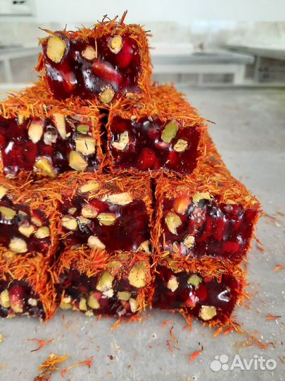 Турецкий лукум Гранат с шафраном