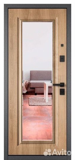 Входные металлические двери с зеркалом