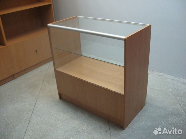 Прилавок торговый лдсп + стекл. полка 900х900х450