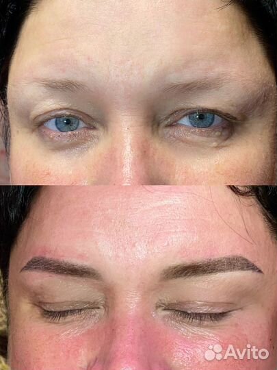 Перманентный макияж бровей, губ и век / татуаж