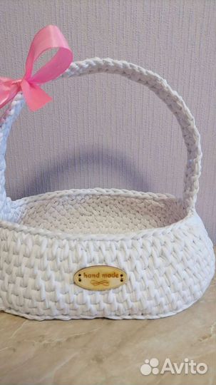 Корзина из трикотажной пряжи
