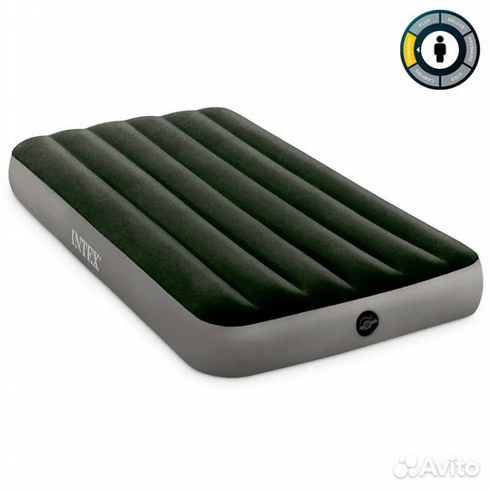 Матрас надувной Intex 99х191х25см+Насос ручной
