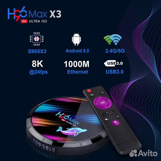 Тв Бокс H96 Max X3 Amlogic новый ATV Ugoos