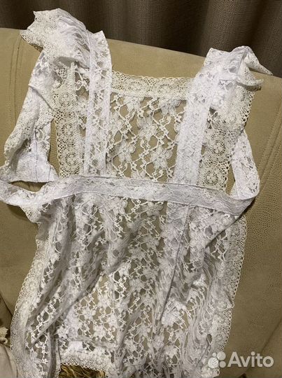 Белый школьный фартук