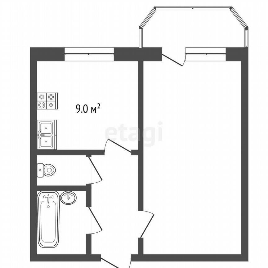 Квартира 1-комн. 36.7 м² в пгт Верхнеднепровский — фото 18 из 18