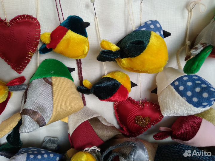 Птички из ткани сувенирные