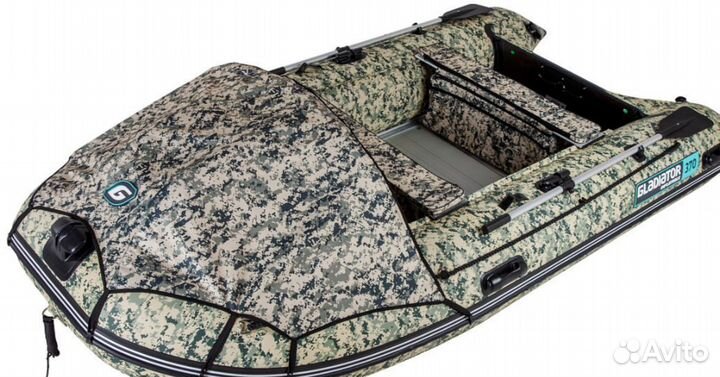 Надувная лодка gladiator C370AL камуфляж
