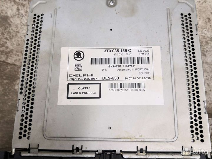 Магнитола Skoda Superb 2 3T 2008-2015 3T0035156C