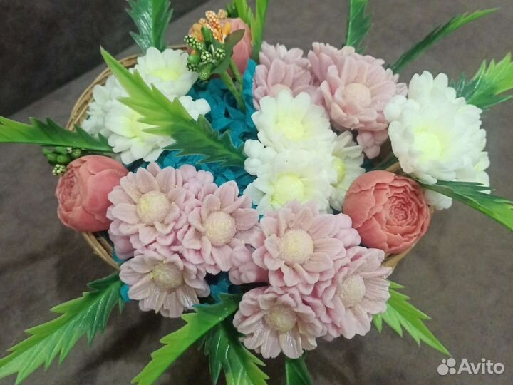 Букет цветов из мыла ручная работа