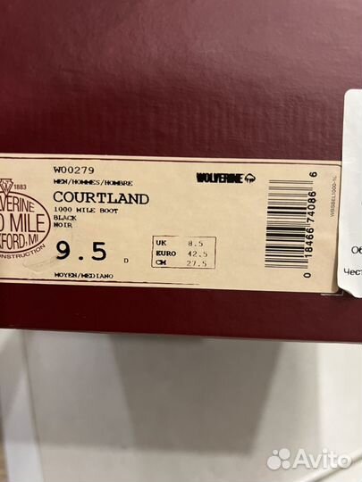 Ботинки рабочие wolverine 1000 miles