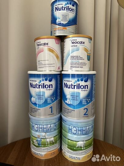 Ненни, нутрилон, неокейт детское питание
