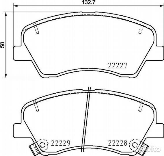 Колодки тормозные дисковые передние KIA RIO