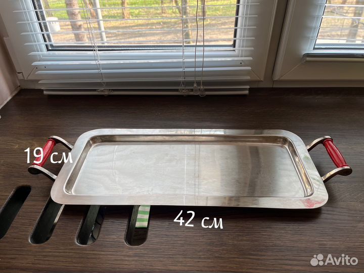 Поднос с ручками металлический zara home