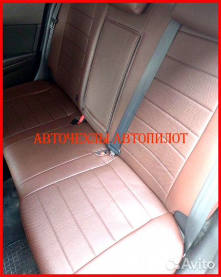 Чехлы Автопилот Mazda 3 bm из экокожи коричневые