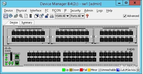 Коммутатор 96 32Gb FC MDS 9396T Cisco Enterprise