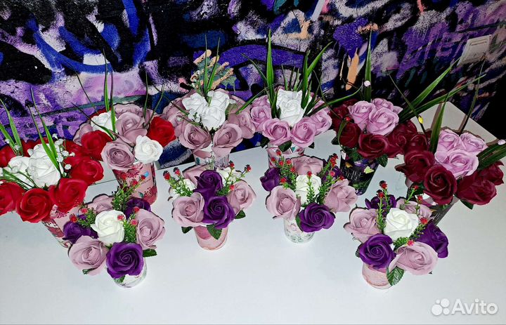 Очаровательные мыльные букеты