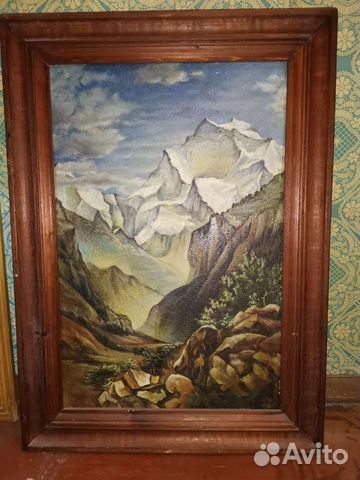 Картина на холсте Вид в Швейцарских альпах