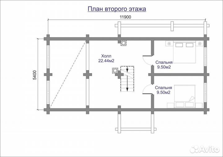 Дом 116,9м² на участке 8сот