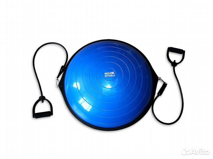 Полусфера гимнастическая надувная R2 с эспандерами