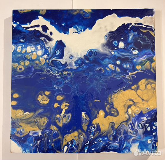 Картина в интерьер абстракция флюид-арт