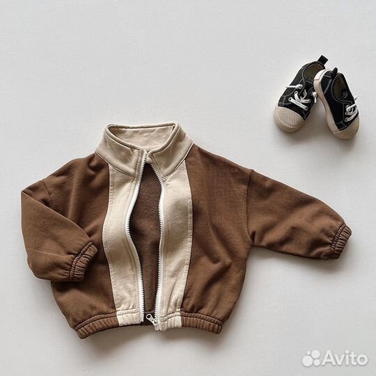 Детская винтажная куртка-кардиган Толстовка Куртка