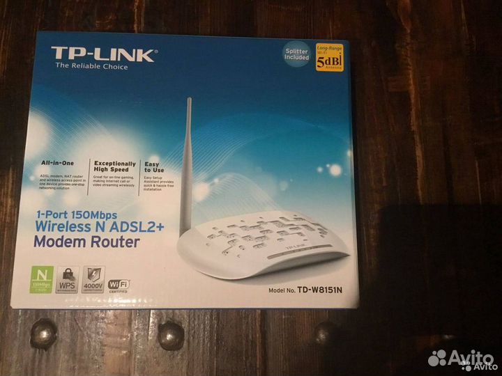 Adsl модем Wi-Fi роутер TP-Link TD-W8151N