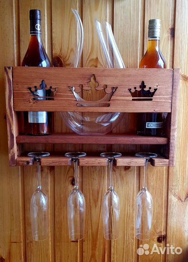 Винная полка корона/полка под бокалы