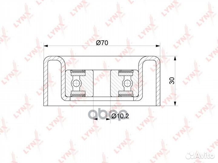 Ролик обводной приводного ремня PB7240 lynxauto