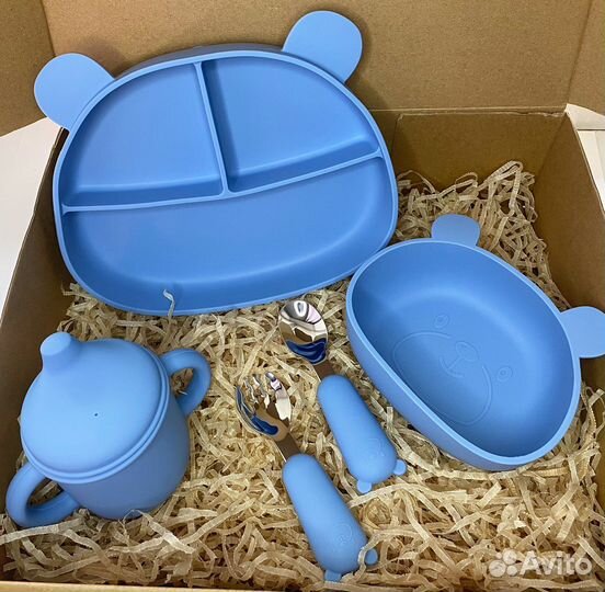 Детская силиконовая посуда для кормления