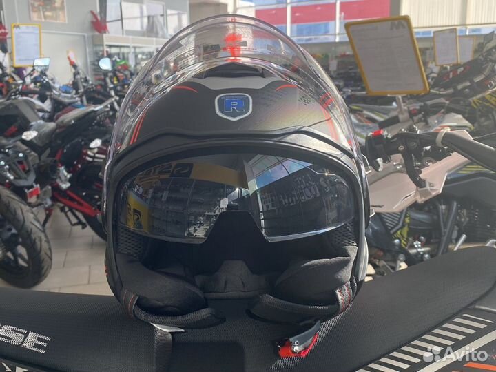 Шлем для мотоцикла с двойным стеклом rockot PD-625