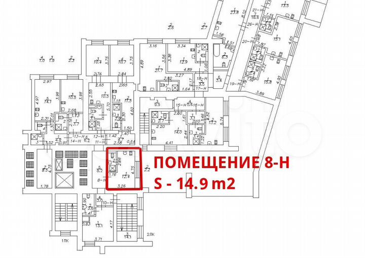 Продажа Офиса 14.9 м² с Новым Ремонтом