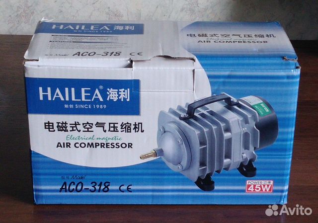 Компрессор воздушный Hailea ACO-318 для аквариума