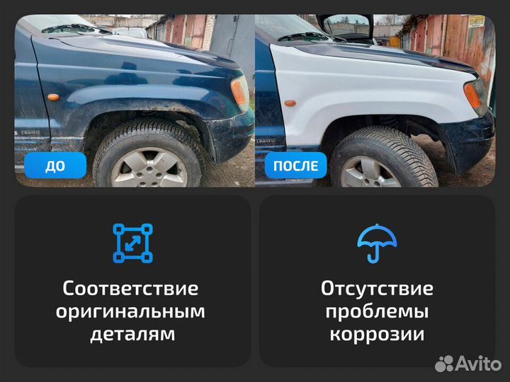 Левое крыло для Hyundai Santa Fe II (2005–2012)
