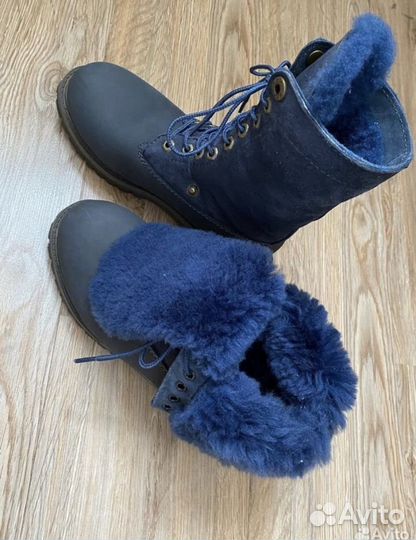 Ботинки timberland овчина