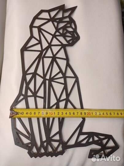 Пано из металла Кошка