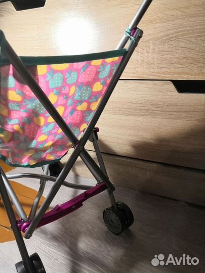 Коляска кукольная железная