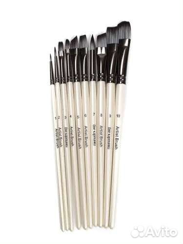 Кисти для рисования набор (10 шт.) синтетика