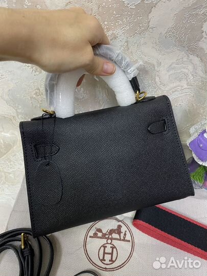 Сумка Hermes Kelly mini кожаная